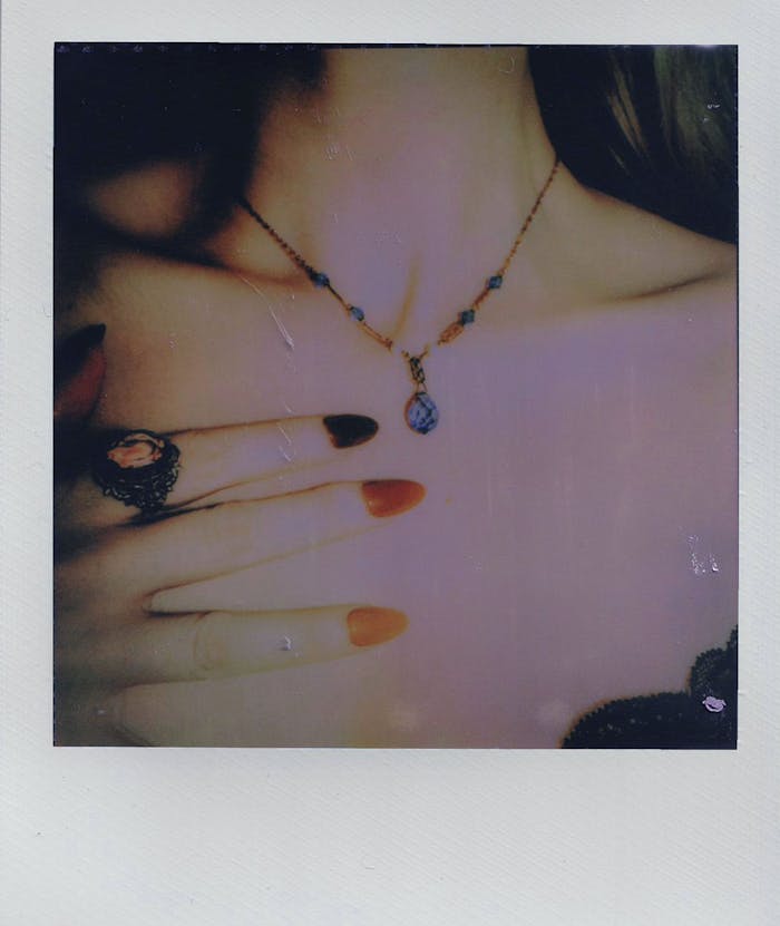 Free stock photo of locket, necklace, polaroid